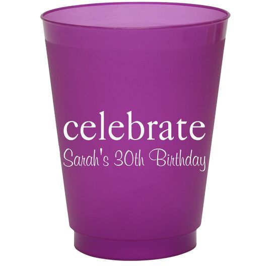 Big Word Celebrate Colored Shatterproof Cups